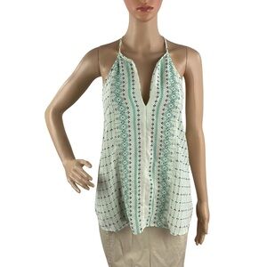 Joie Silk Geometric Print Tank Top Multicolor Size S